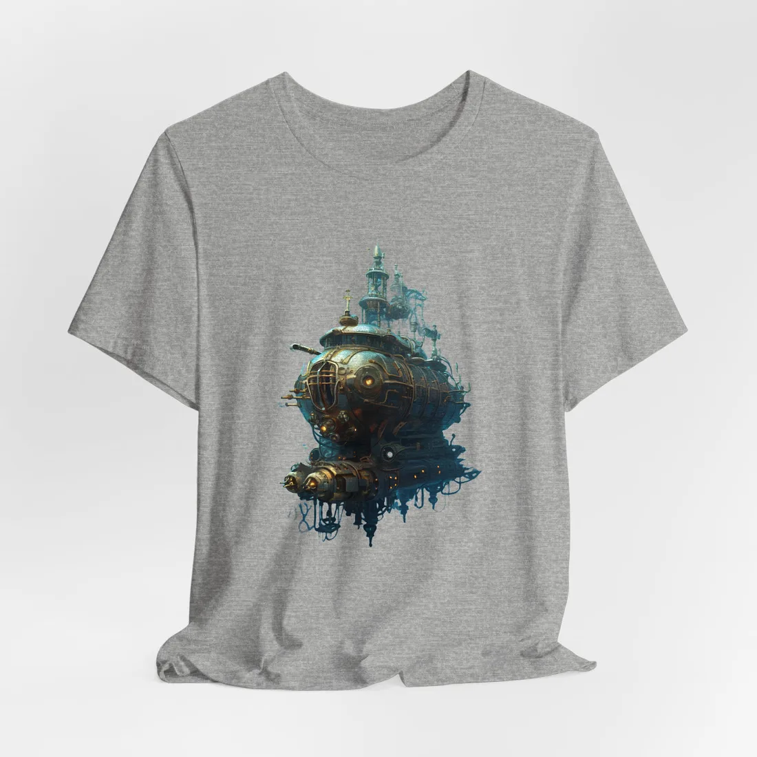 Steampunk Oceanic Adventure: Embarking on a Thrilling Voyage T-Shirt - T-Shirt (Athletic Heather)