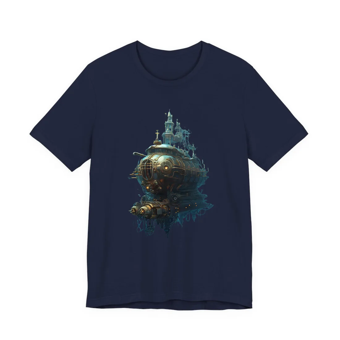 Steampunk Oceanic Adventure: Embarking on a Thrilling Voyage T-Shirt - T-Shirt (Navy)