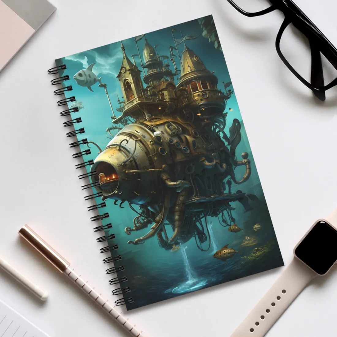 Steampunk Oceanic Adventure: Sailors on the High Seas - Spiral Notebook