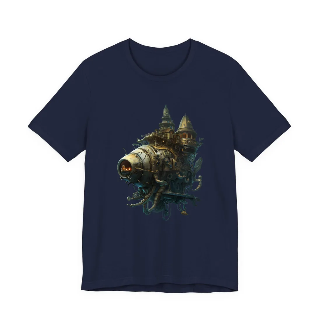 Steampunk Oceanic Adventure: Sailors on the High Seas T-Shirt - T-Shirt (Navy)