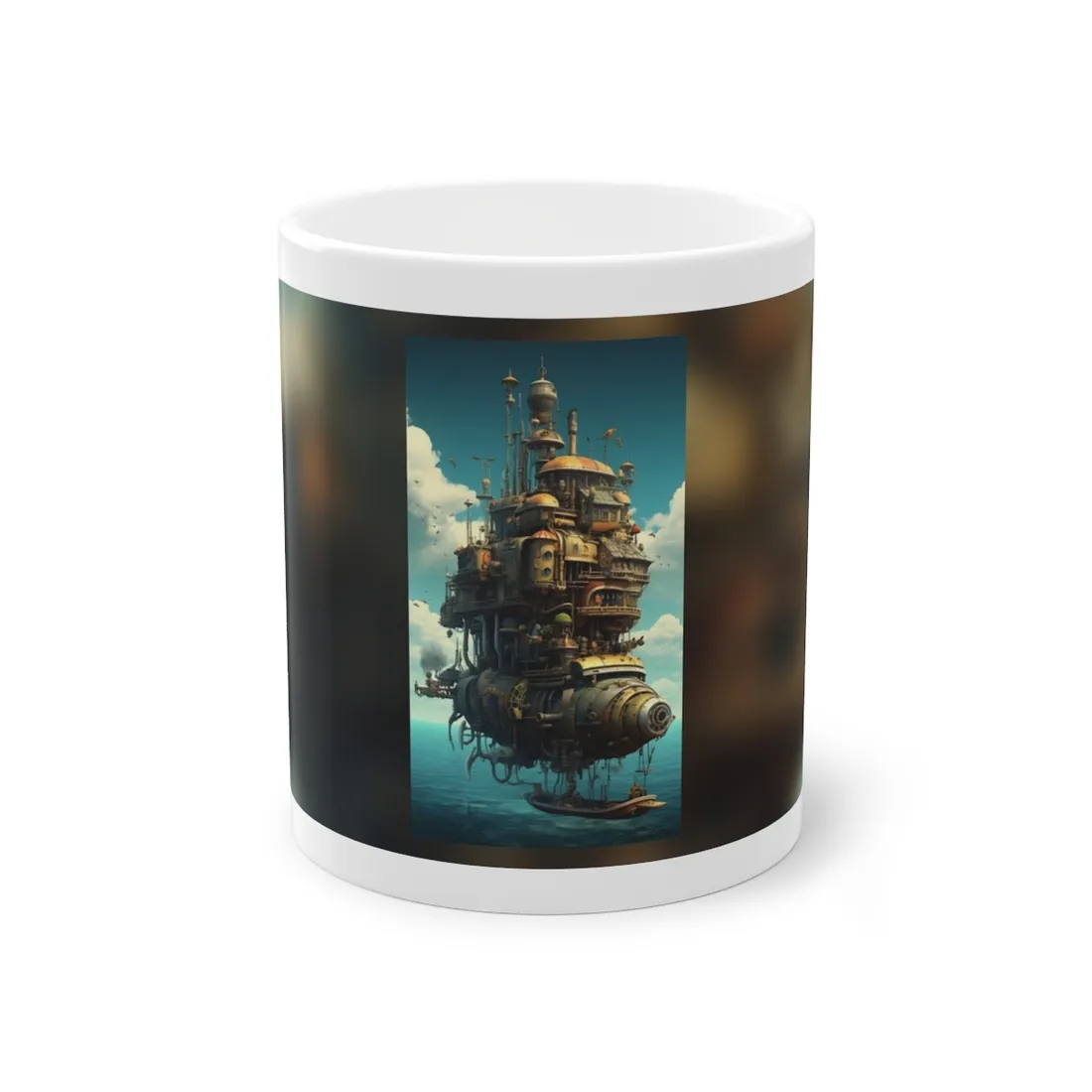 Steampunk Oceanic Adventure: Vibrant Vessel Art - Mug