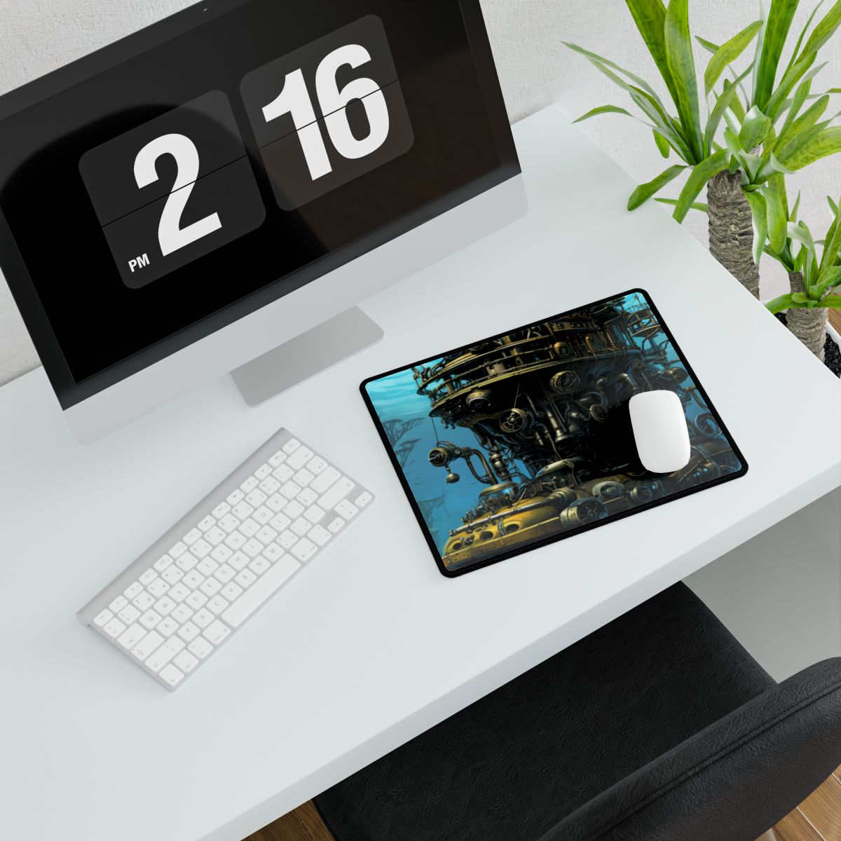 Steampunk Oceanic Expedition: A Crew Embarks - Desk Mat