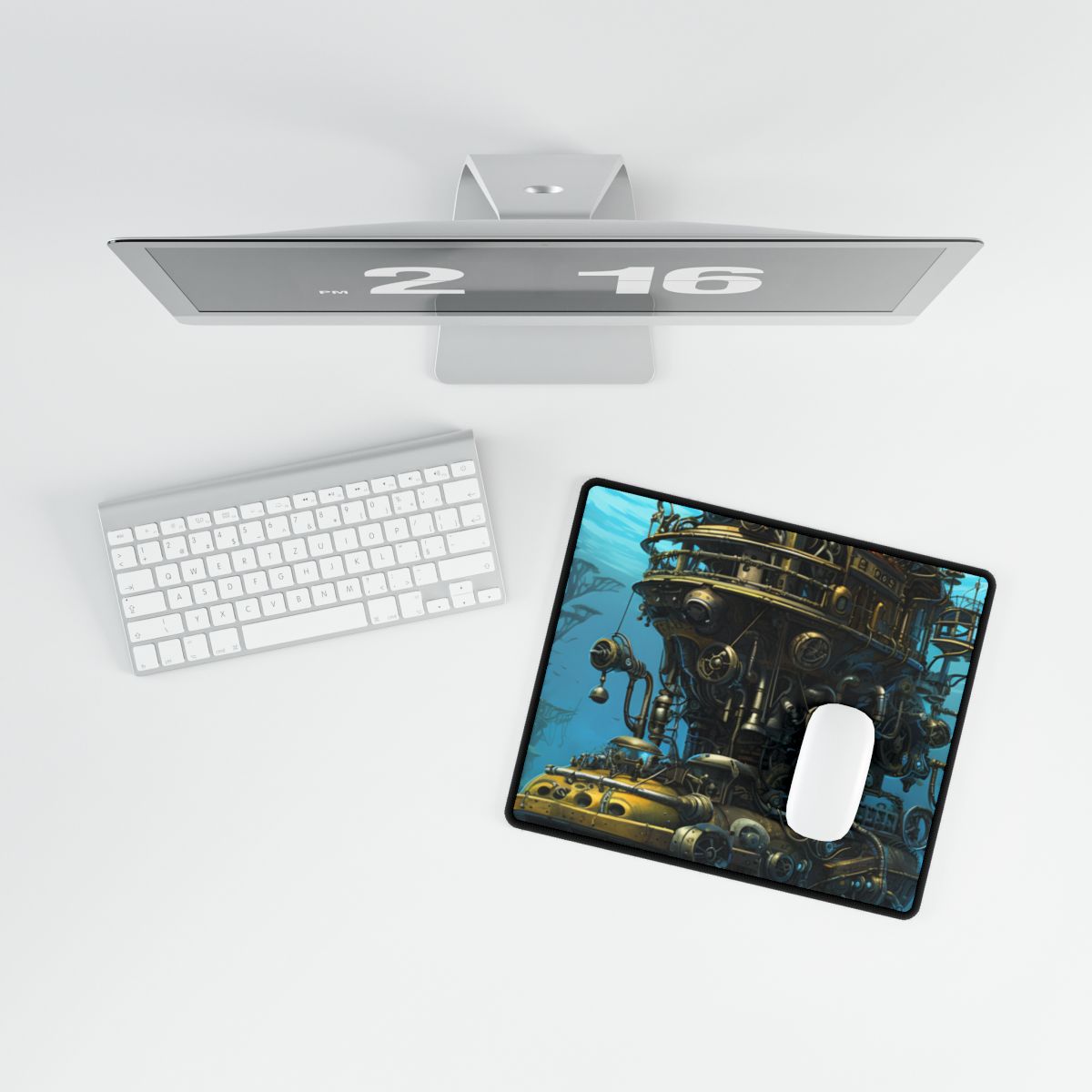 Steampunk Oceanic Expedition: A Crew Embarks - Desk Mat