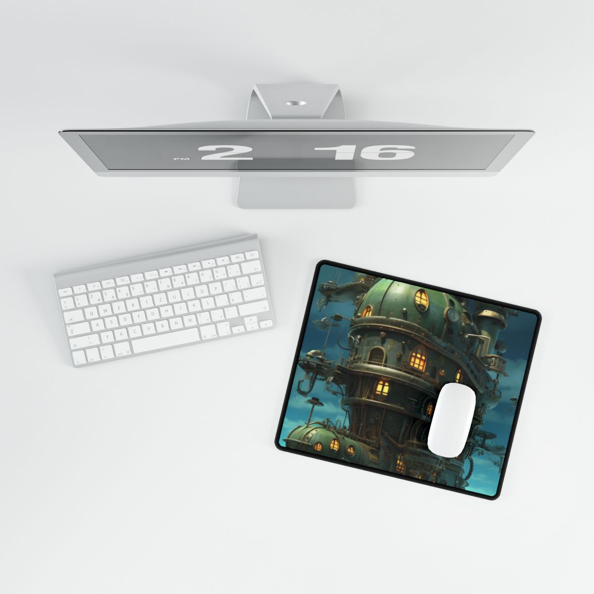 Steampunk Oceanic Odyssey: Setting Sail into Uncharted Horizons - Desk Mat