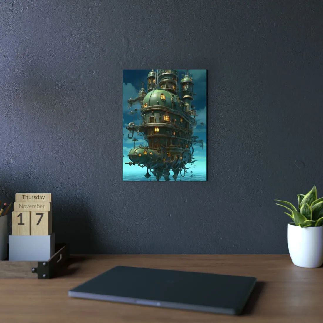 Steampunk Oceanic Odyssey: Setting Sail into Uncharted Horizons - Metal Poster