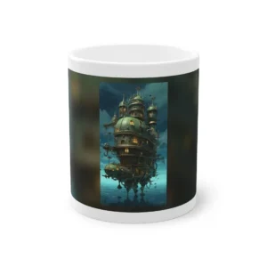 Floating Steampunk Tower Mug