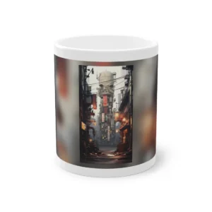 Futuristic Alley with Tower Mug