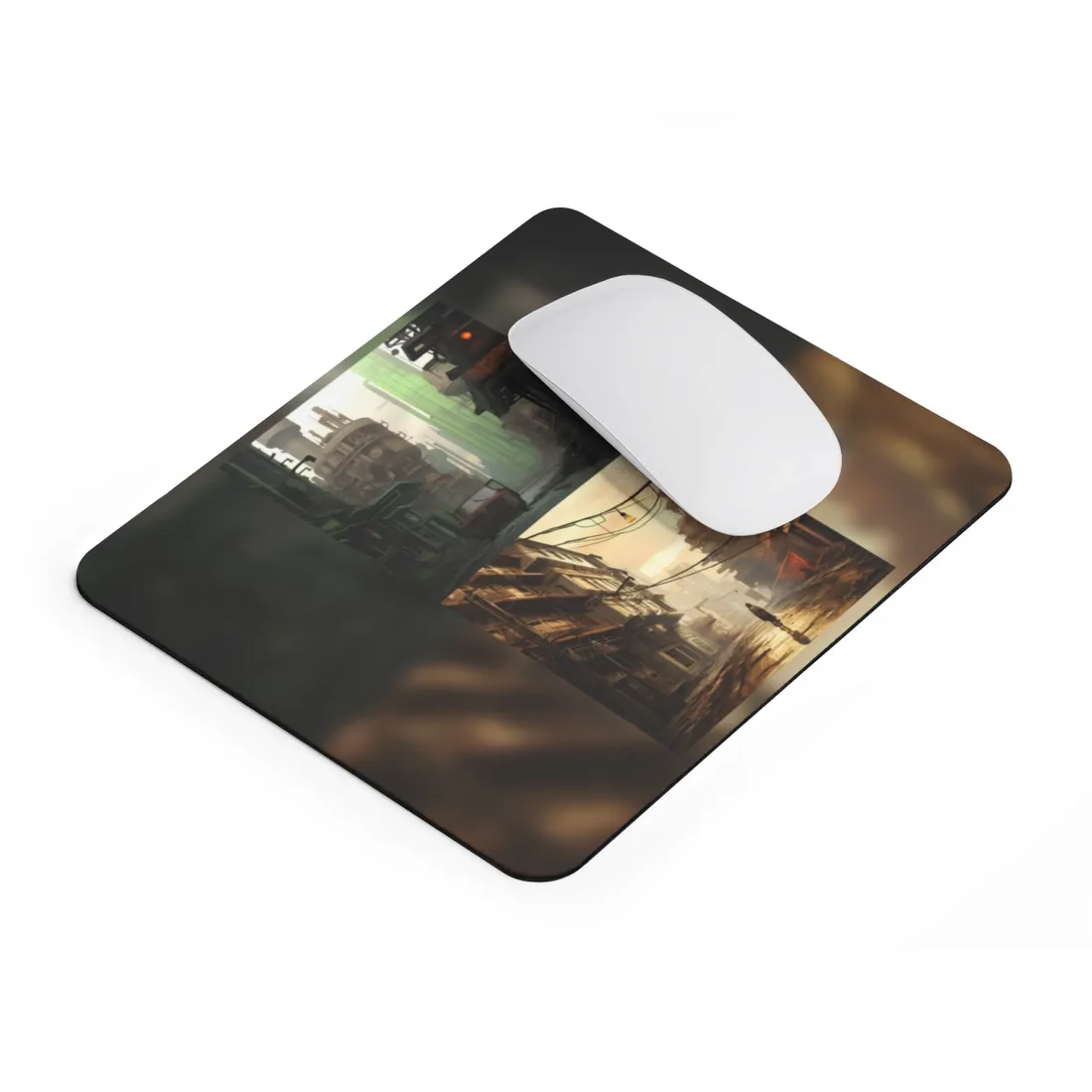 Steampunk Post-Apocalypse: Ruins of a Thriving City - Mouse Pad