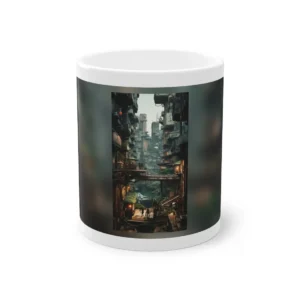 Overgrown Cliffside City Bridge Mug