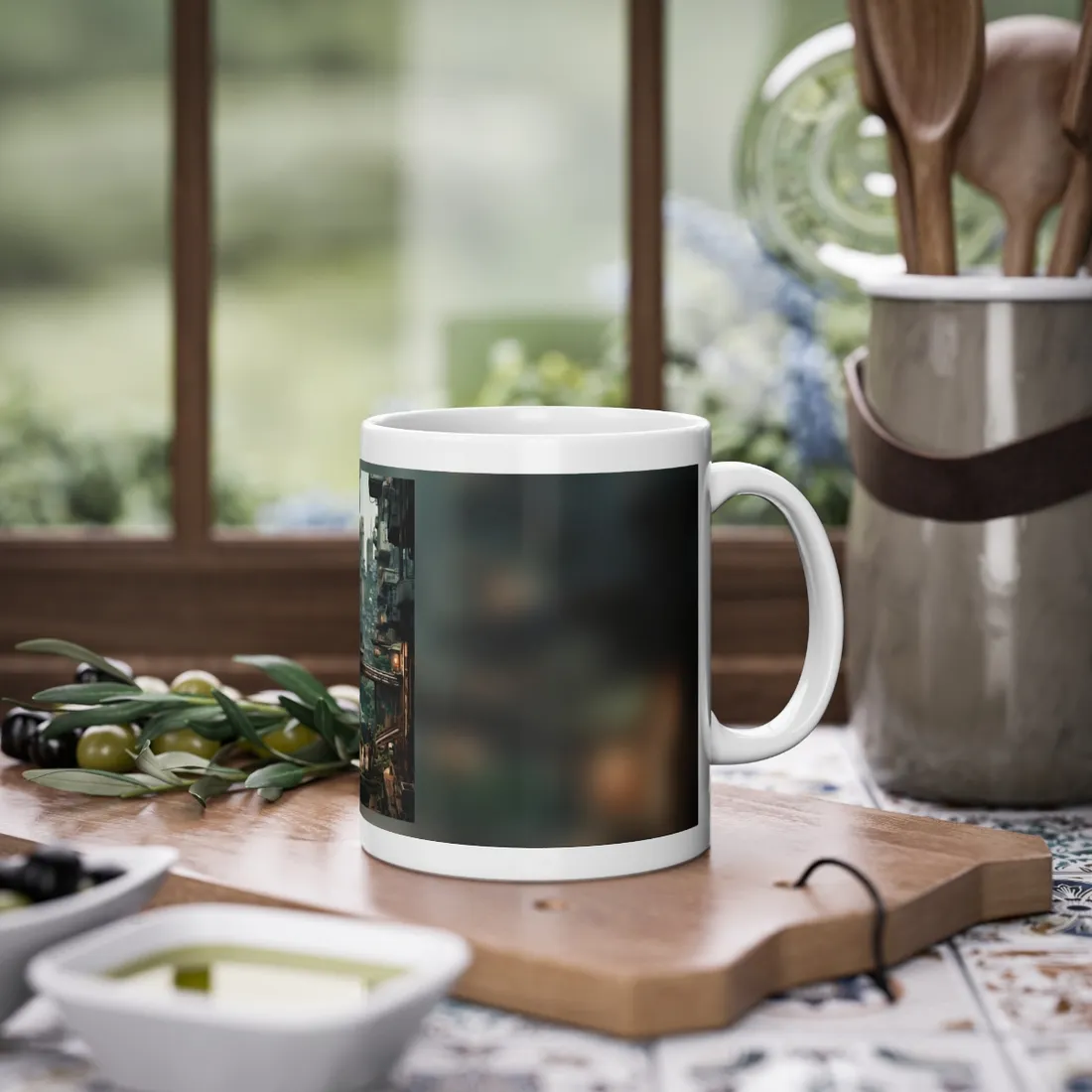 Steampunk Post-Apocalyptic Cityscape: Industrial Dreams & Urban Decay - Mug