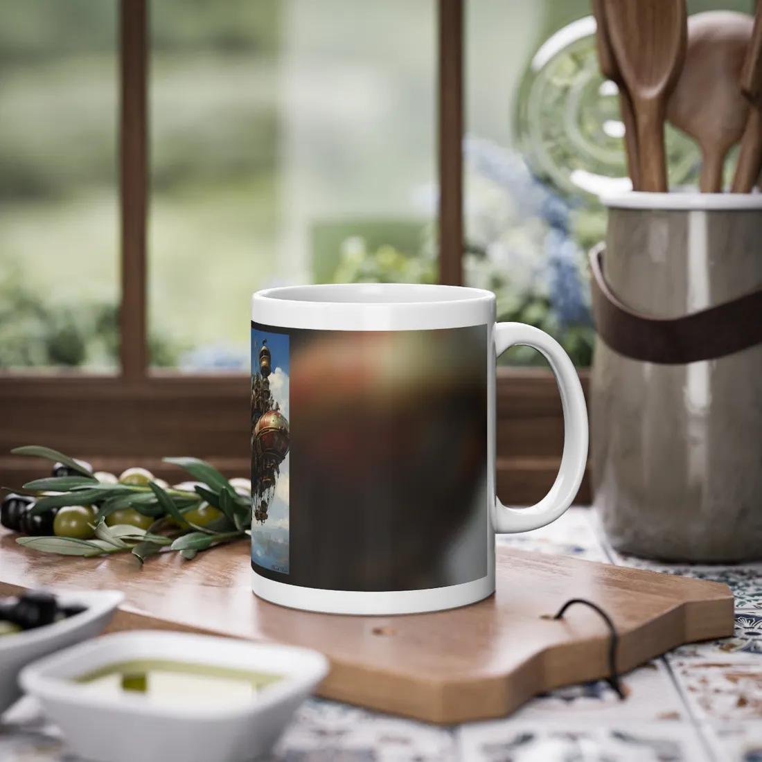 Steampunk Sky-Liner Showdown: Airship Racing in the Clouds - Mug