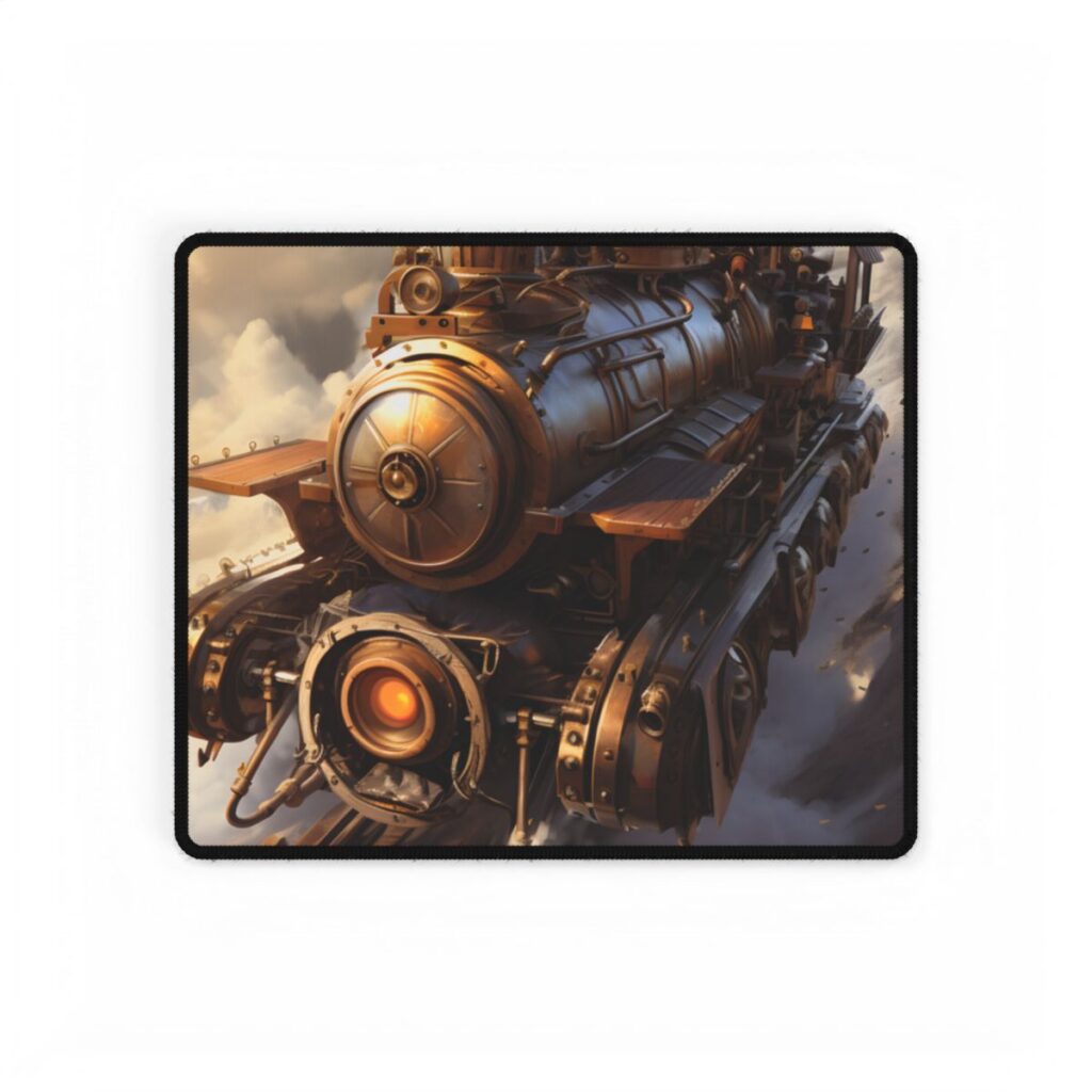 Steampunk Sky Liner Showdown: Thrilling Air Race - Desk Mat