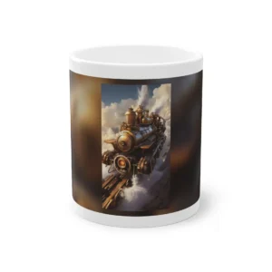 Flying Brass Steam Train Mug