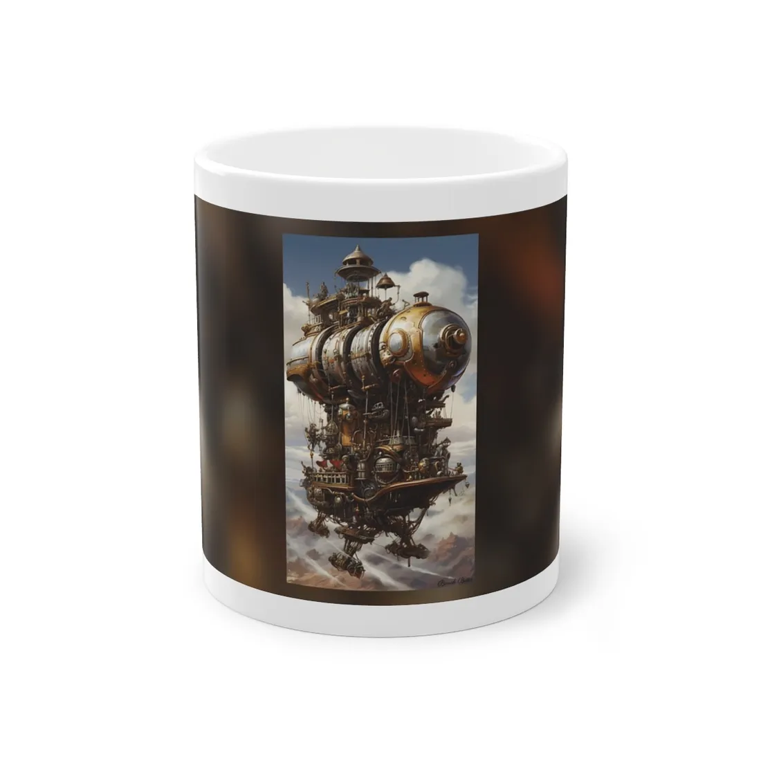 Steampunk Sky-Liner Thrill: A Fierce Airship Race - Mug