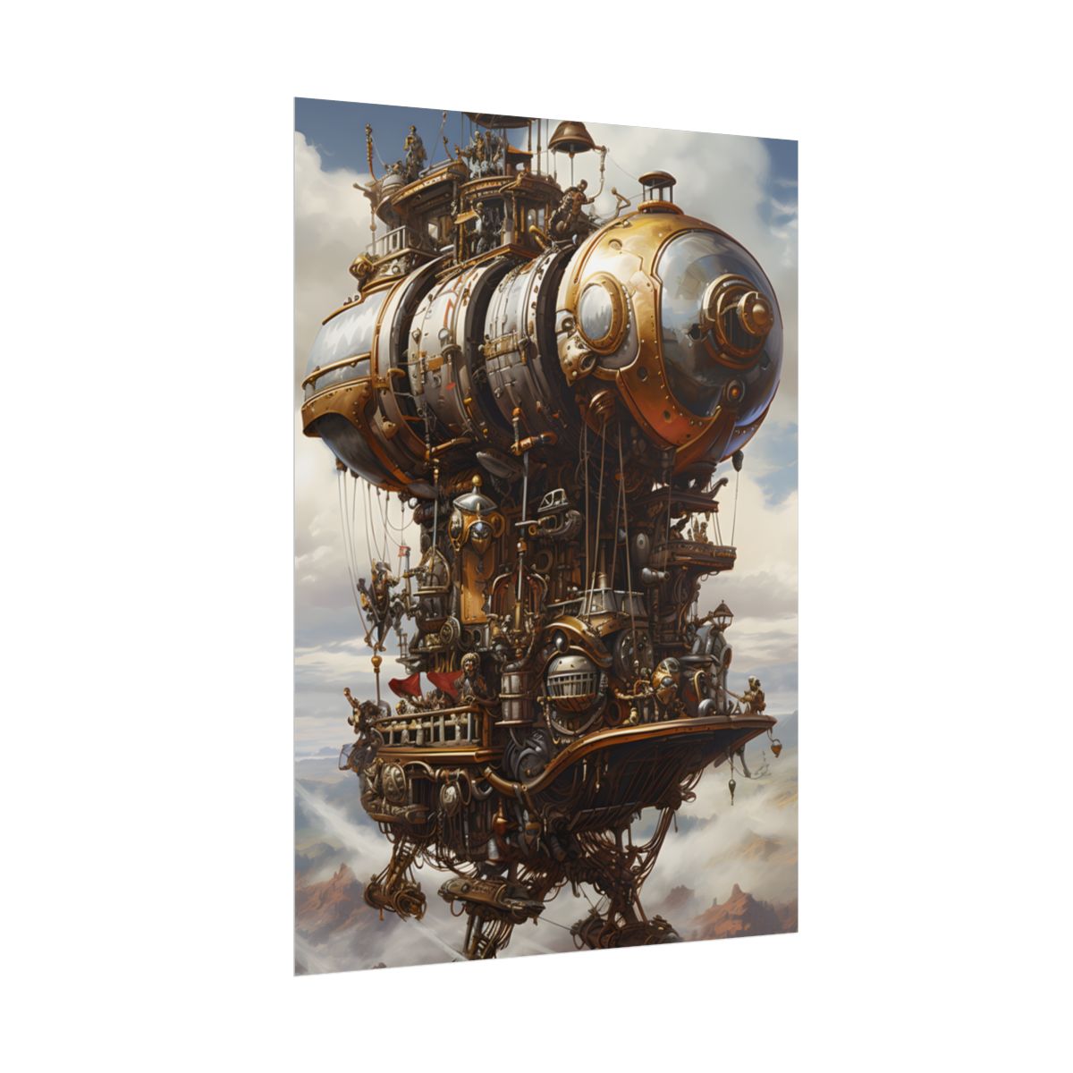Steampunk Sky-Liner Thrill: A Fierce Airship Race - Poster