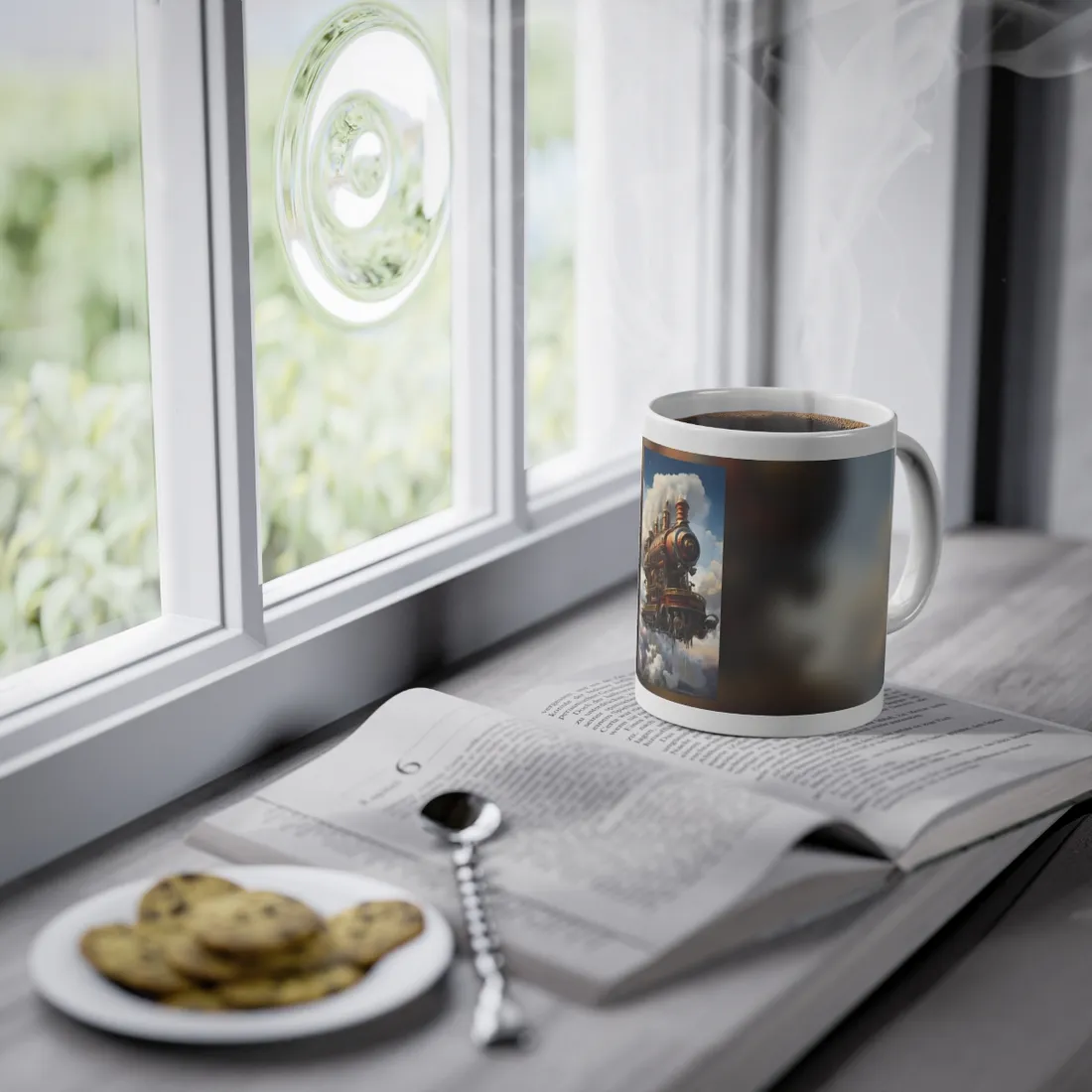 Steampunk Sky-Liner Thrill: Dynamic Race - Mug