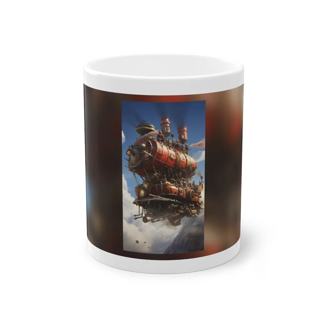 Steampunk Sky-Liner Thrill: Racing on Columbus - Mug