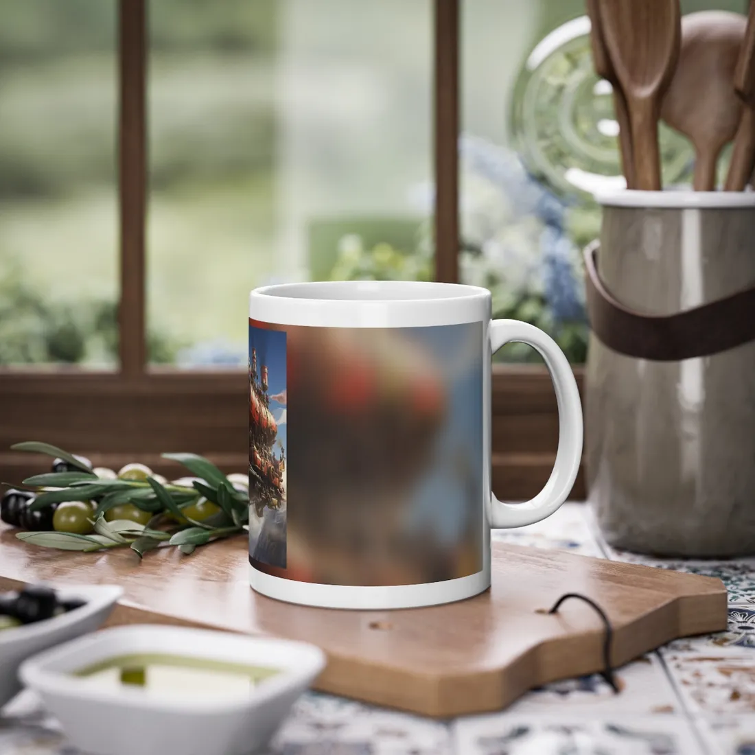 Steampunk Sky-Liner Thrill: Racing on Columbus - Mug
