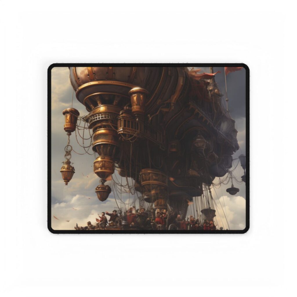 Steampunk Sky-Liner Thriller: 6 Rivals in Epic Race - Desk Mat