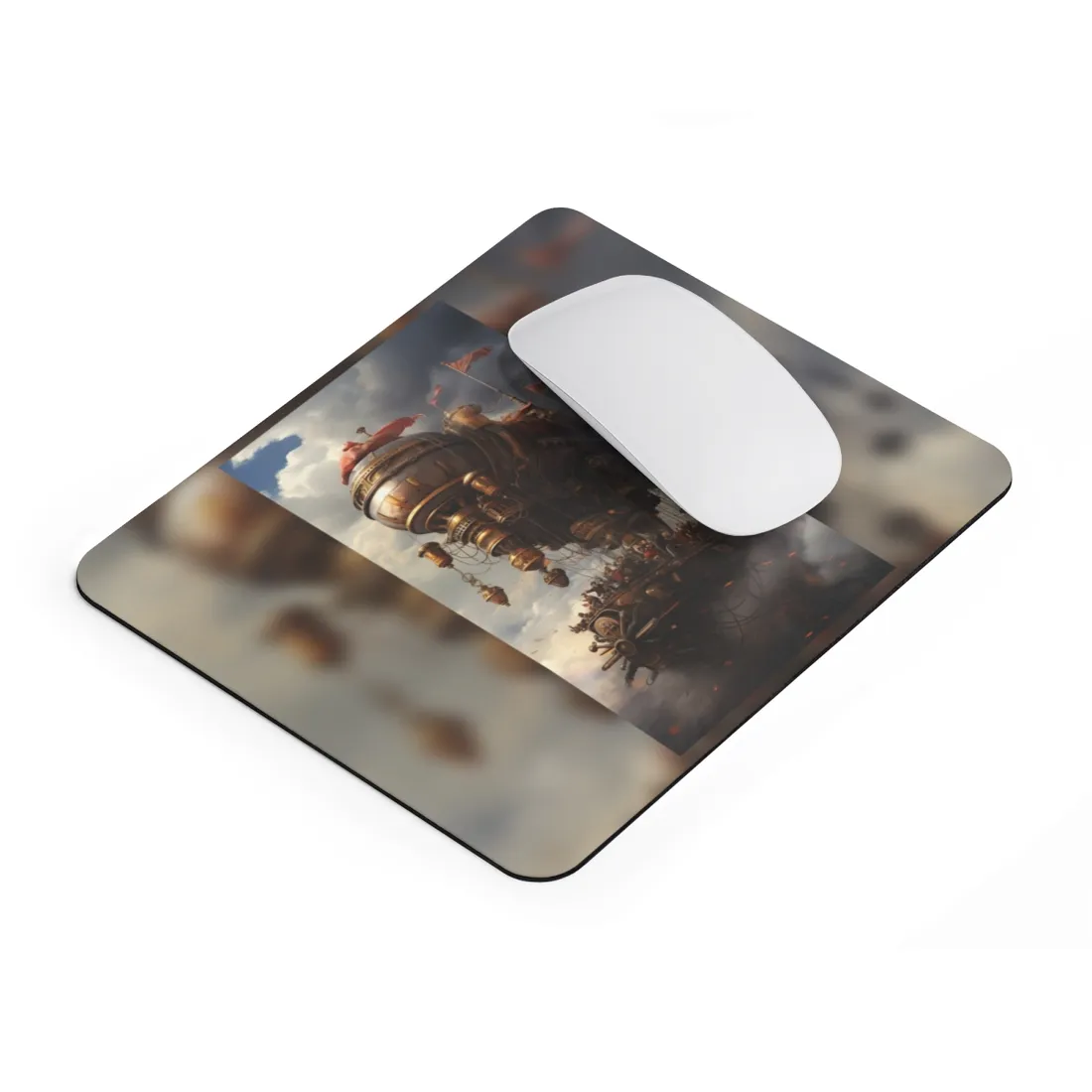 Steampunk Sky-Liner Thriller: 6 Rivals in Epic Race - Mouse Pad