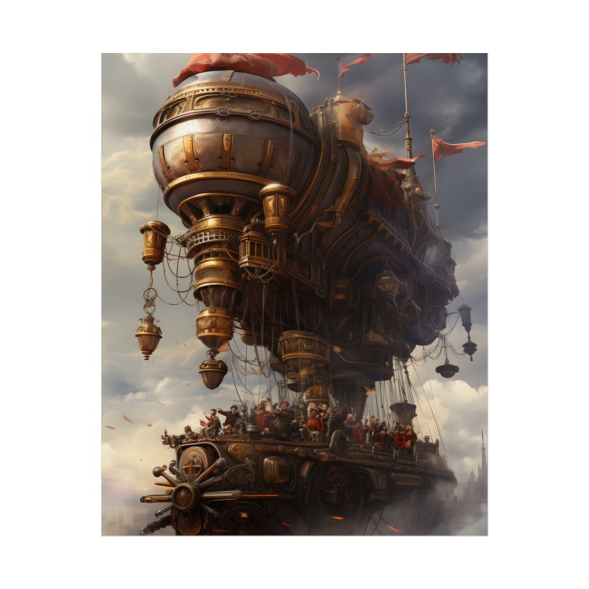 Steampunk Sky-Liner Thriller: 6 Rivals in Epic Race - Poster