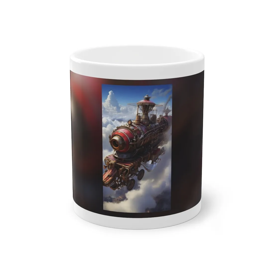 Steampunk Skyliner Thrill: Exciting Race in Flight - Mug