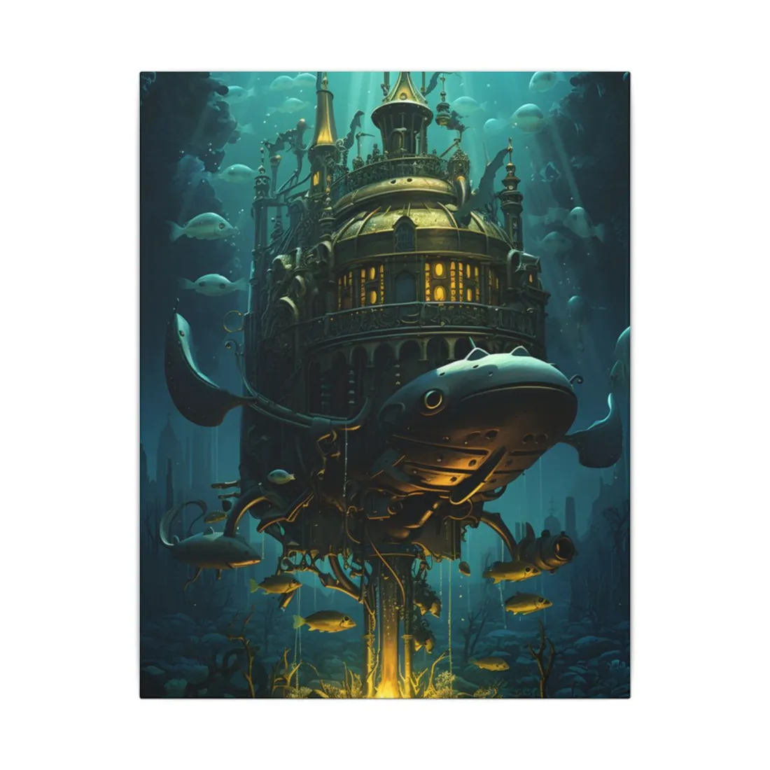 Steampunk Undersea Adventure: A Submersible World - Canvas