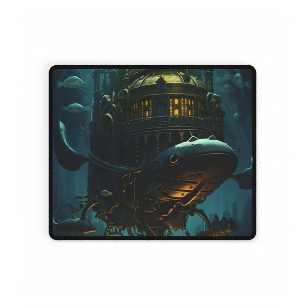 Steampunk Undersea Adventure: A Submersible World - Desk Mat