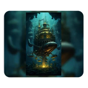 Brass Submarine Underwater Mouse Pad