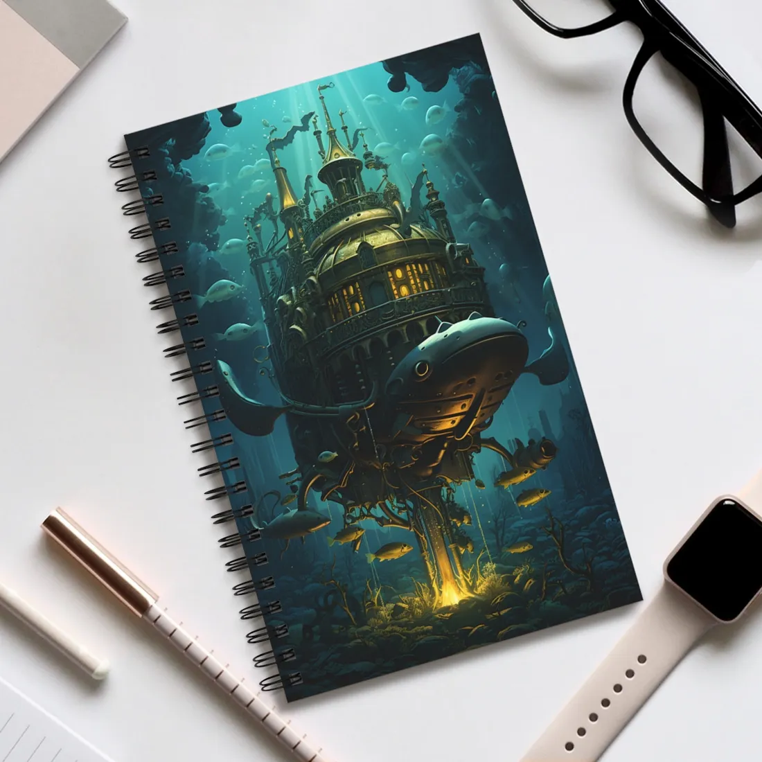 Steampunk Undersea Adventure: A Submersible World - Spiral Notebook
