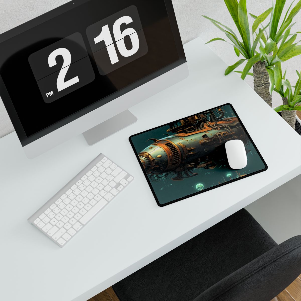 Steampunk Undersea Adventure: Captain Nemos' Submarine Odyssey - Desk Mat