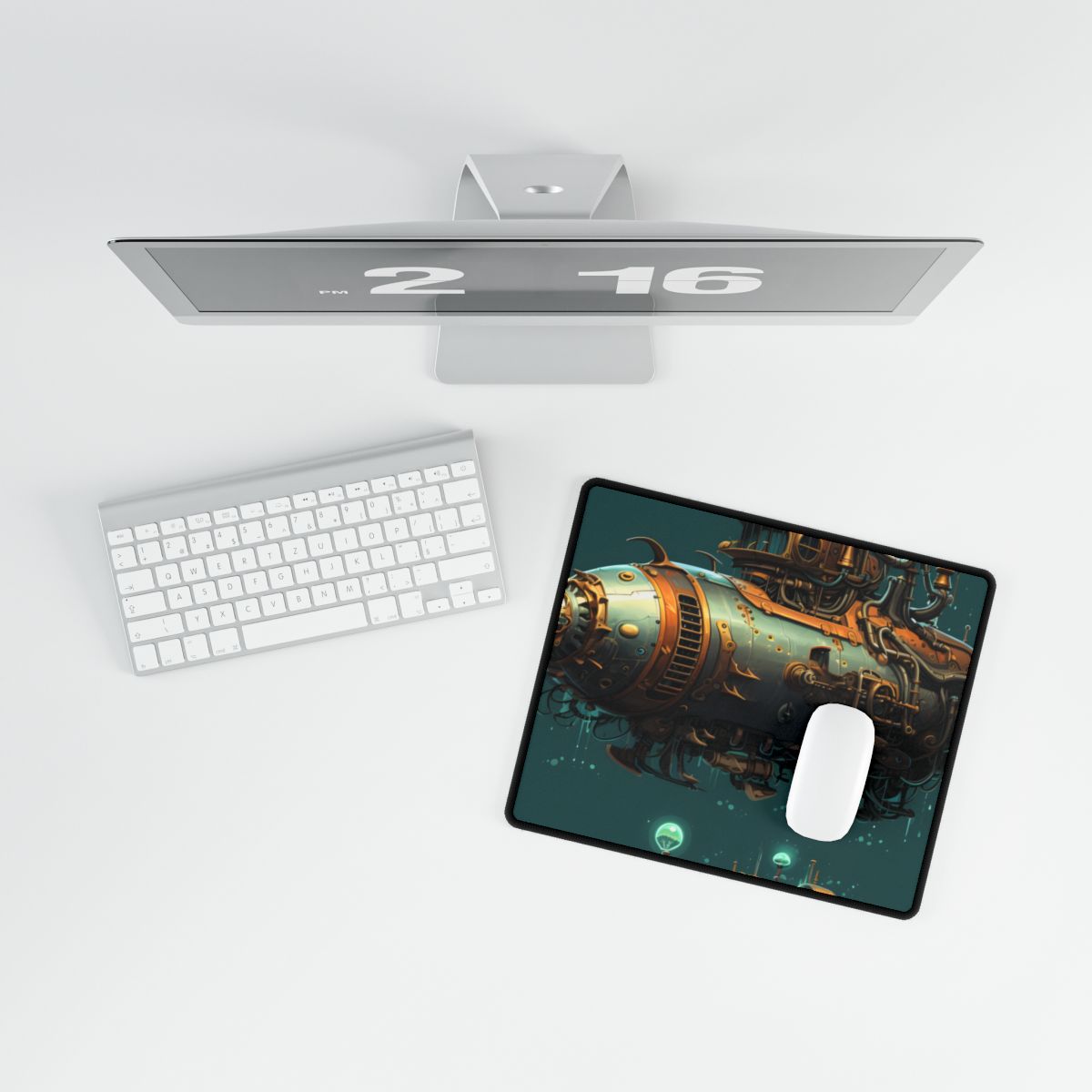 Steampunk Undersea Adventure: Captain Nemos' Submarine Odyssey - Desk Mat