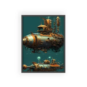 Steampunk Submarines Framed Poster