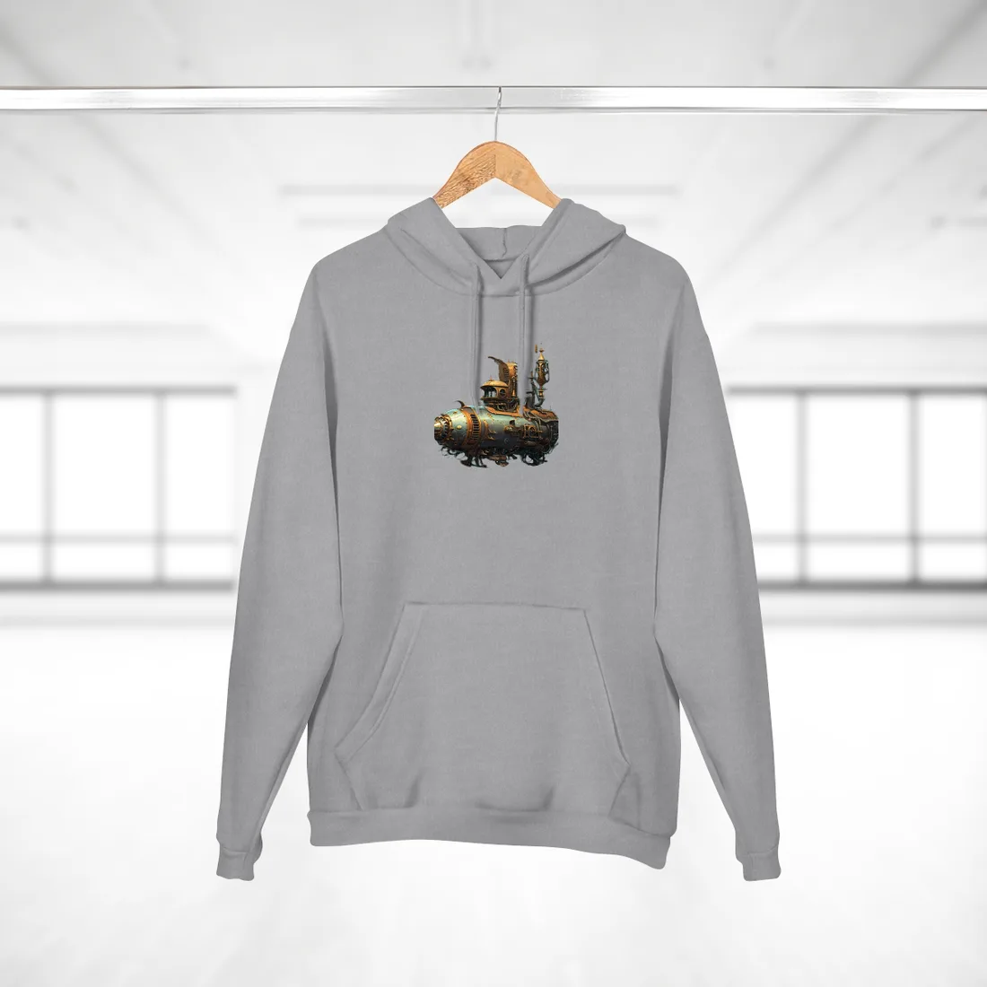 Steampunk Undersea Adventure: Captain Nemos' Submarine Odyssey - Hoodie (Heather Grey)