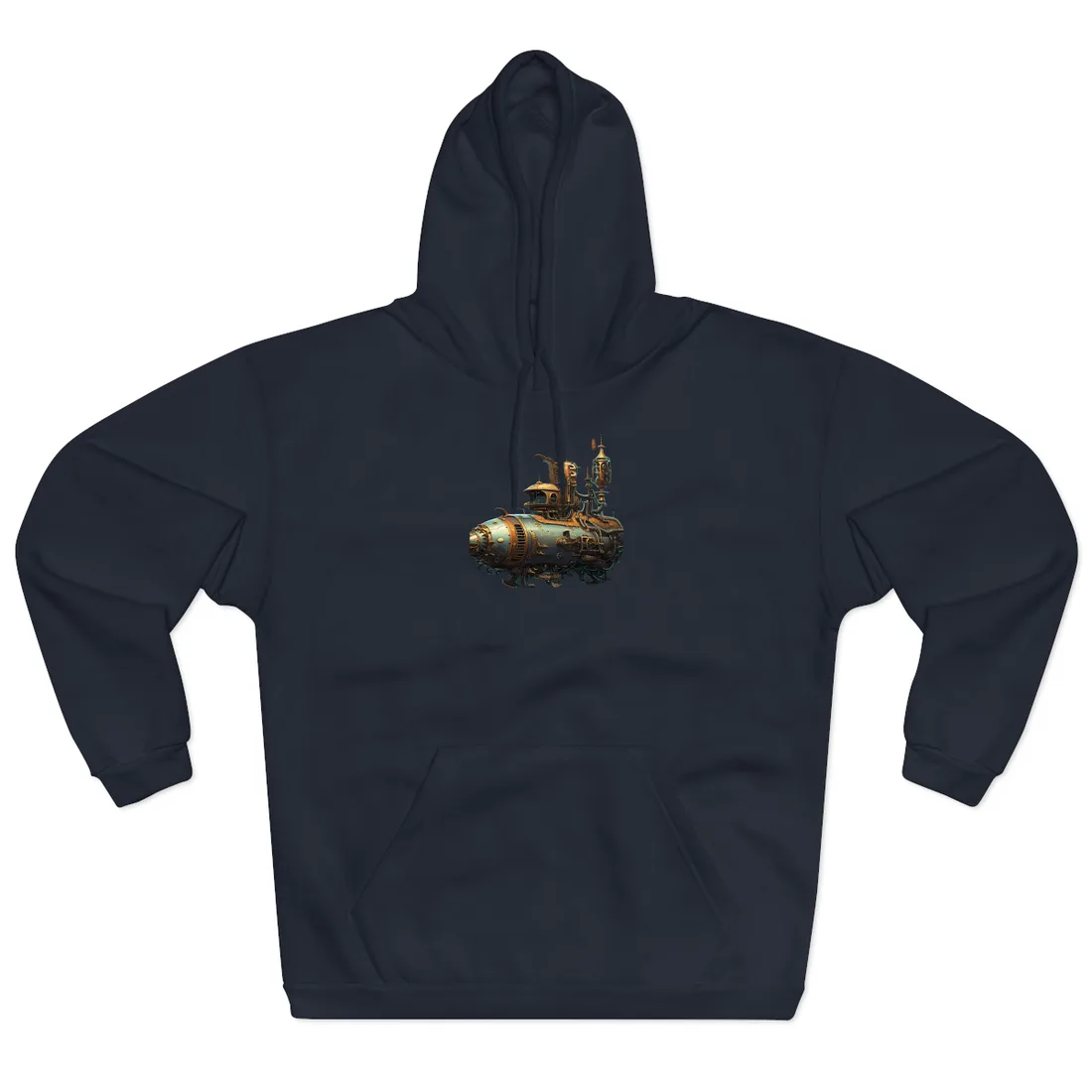Steampunk Undersea Adventure: Captain Nemos' Submarine Odyssey - Hoodie (Navy)