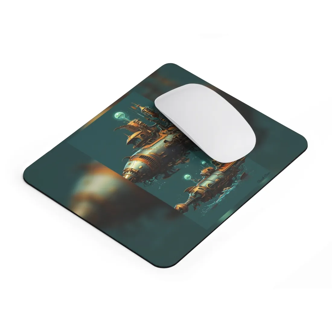 Steampunk Undersea Adventure: Captain Nemos' Submarine Odyssey - Mouse Pad