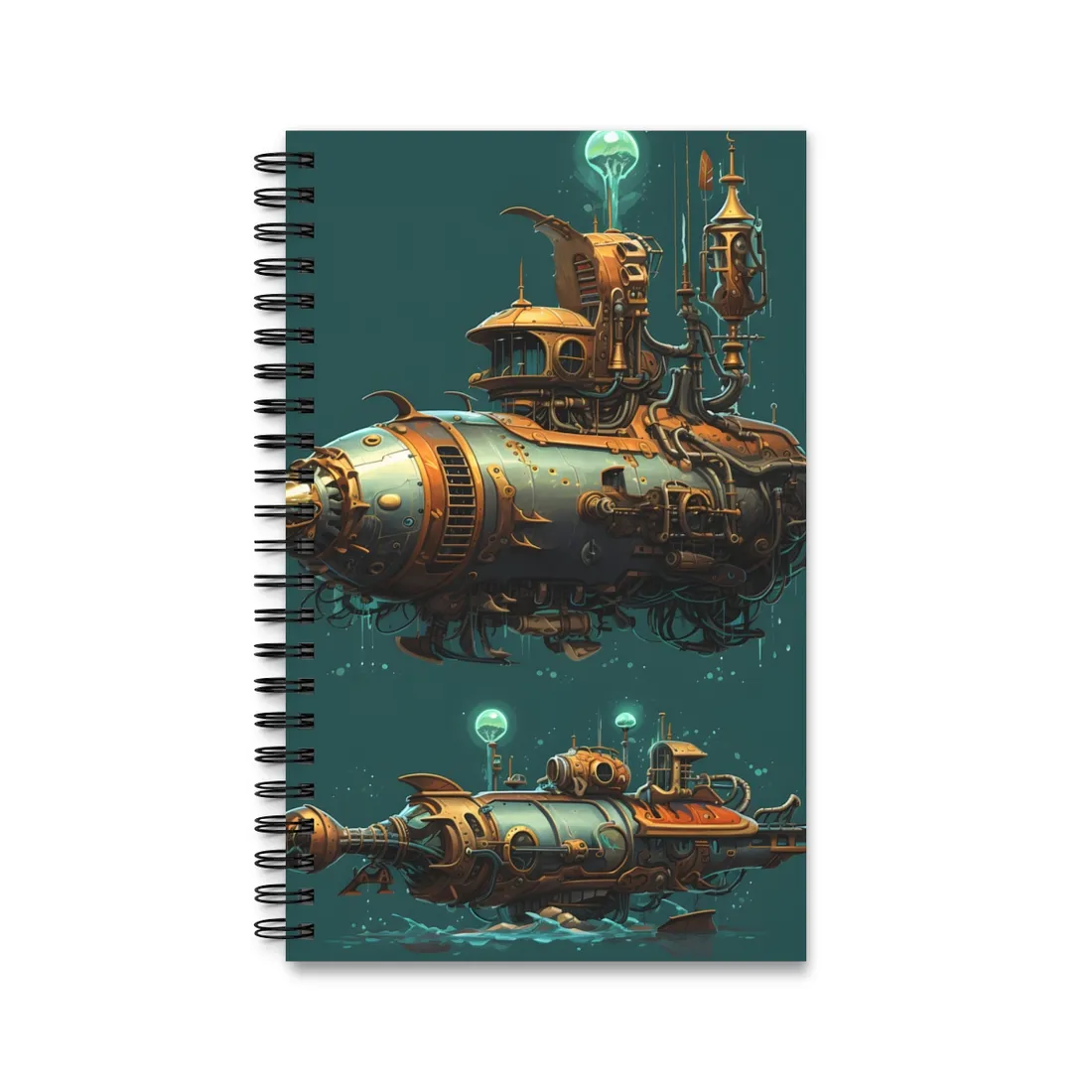 Steampunk Undersea Adventure: Captain Nemos' Submarine Odyssey - Spiral Notebook