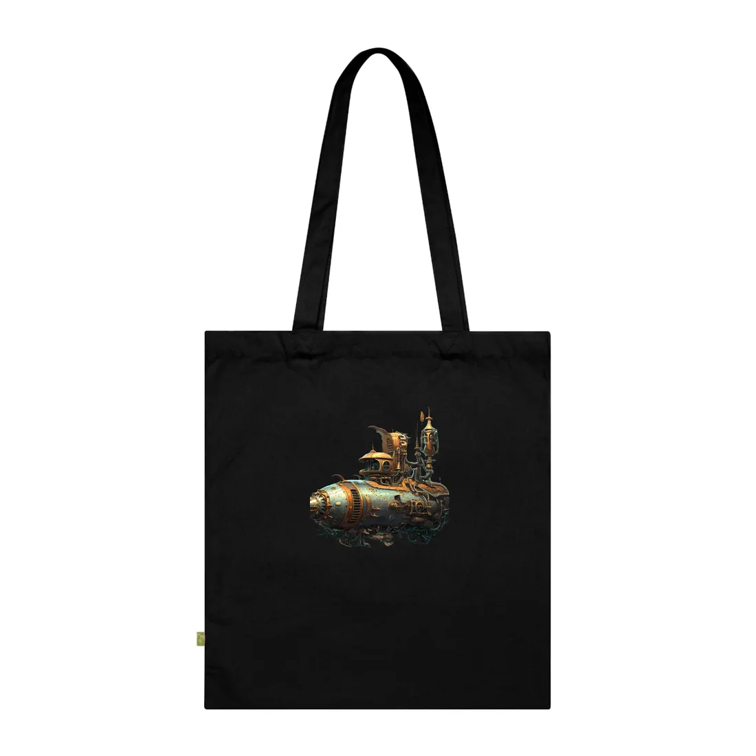 Steampunk Undersea Adventure: Captain Nemos' Submarine Odyssey - Tote Bag (Black)