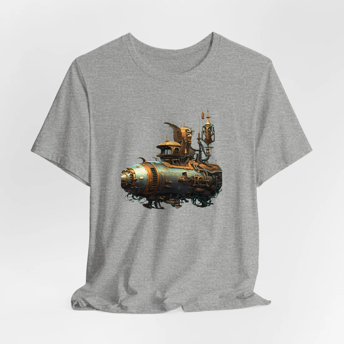 Steampunk Undersea Adventure: Captain Nemos' Submarine Odyssey - T-Shirt (Athletic Heather)
