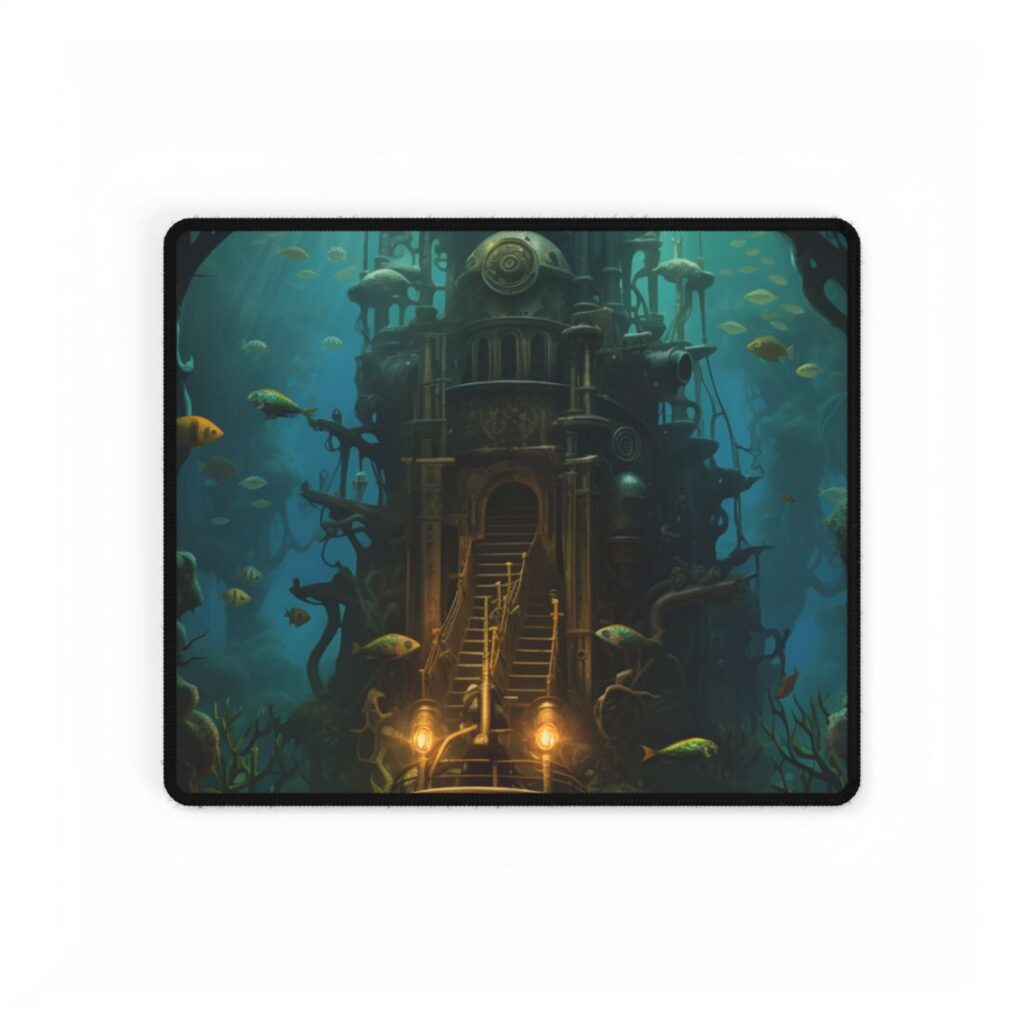 Steampunk Undersea Odyssey: A Journey on the Nautilus - Desk Mat