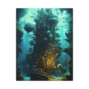 Underwater Brass Tower Canvas Print