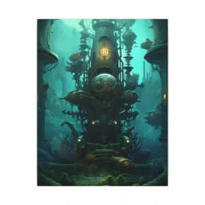 Overgrown Underwater Machine Canvas Print