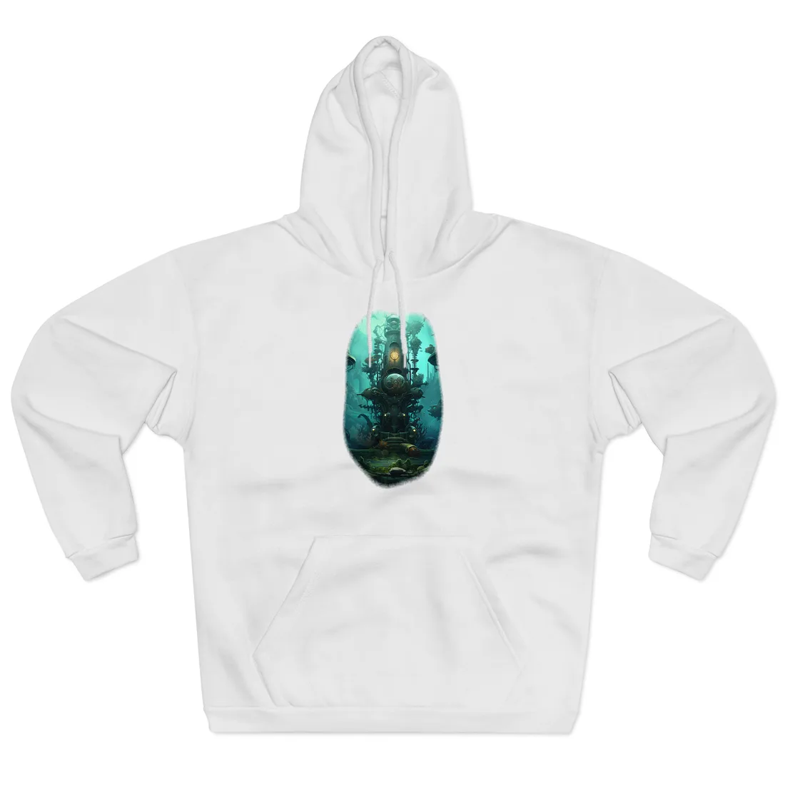 Steampunk Undersea Odyssey: Captain Nemo's Voyage - Hoodie (White)