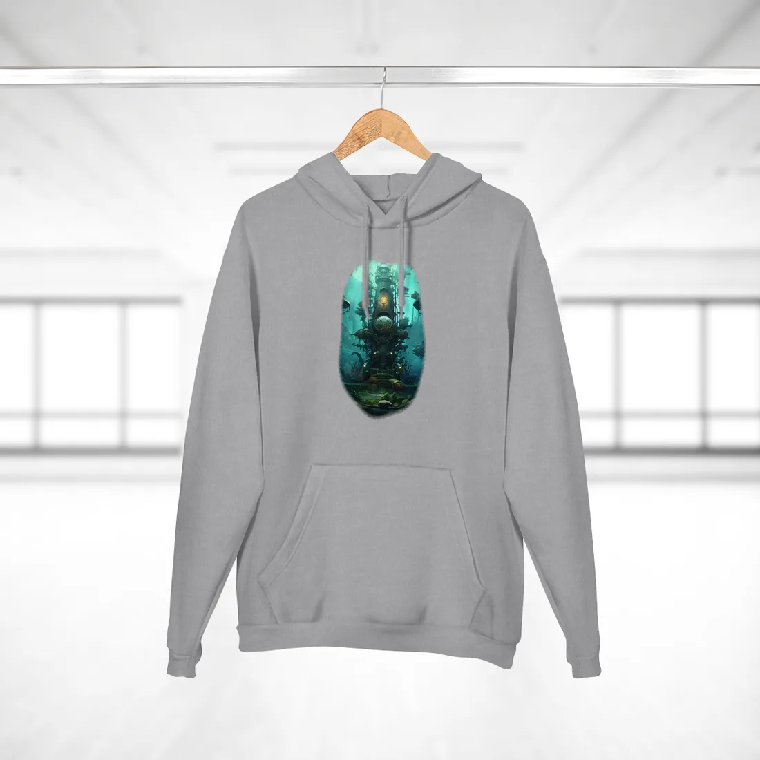 Steampunk Undersea Odyssey: Captain Nemo's Voyage - Hoodie (Heather Grey)