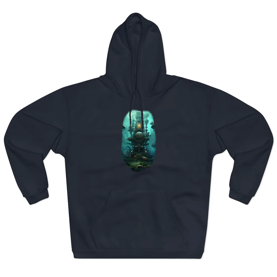 Steampunk Undersea Odyssey: Captain Nemo's Voyage - Hoodie (Navy)
