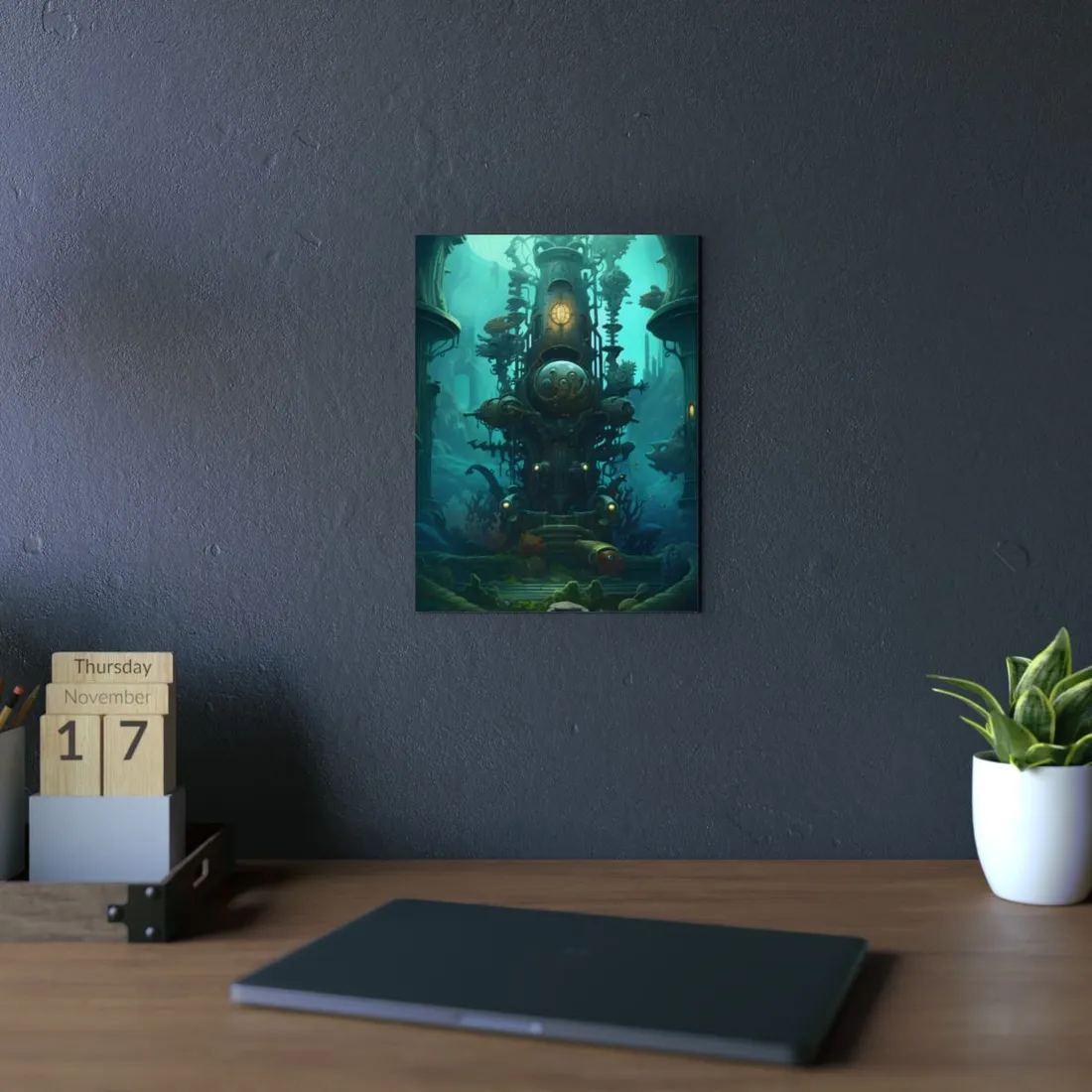 Steampunk Undersea Odyssey: Captain Nemo's Voyage - Metal Poster