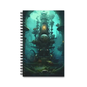 Overgrown Underwater Machine Spiral Notebook