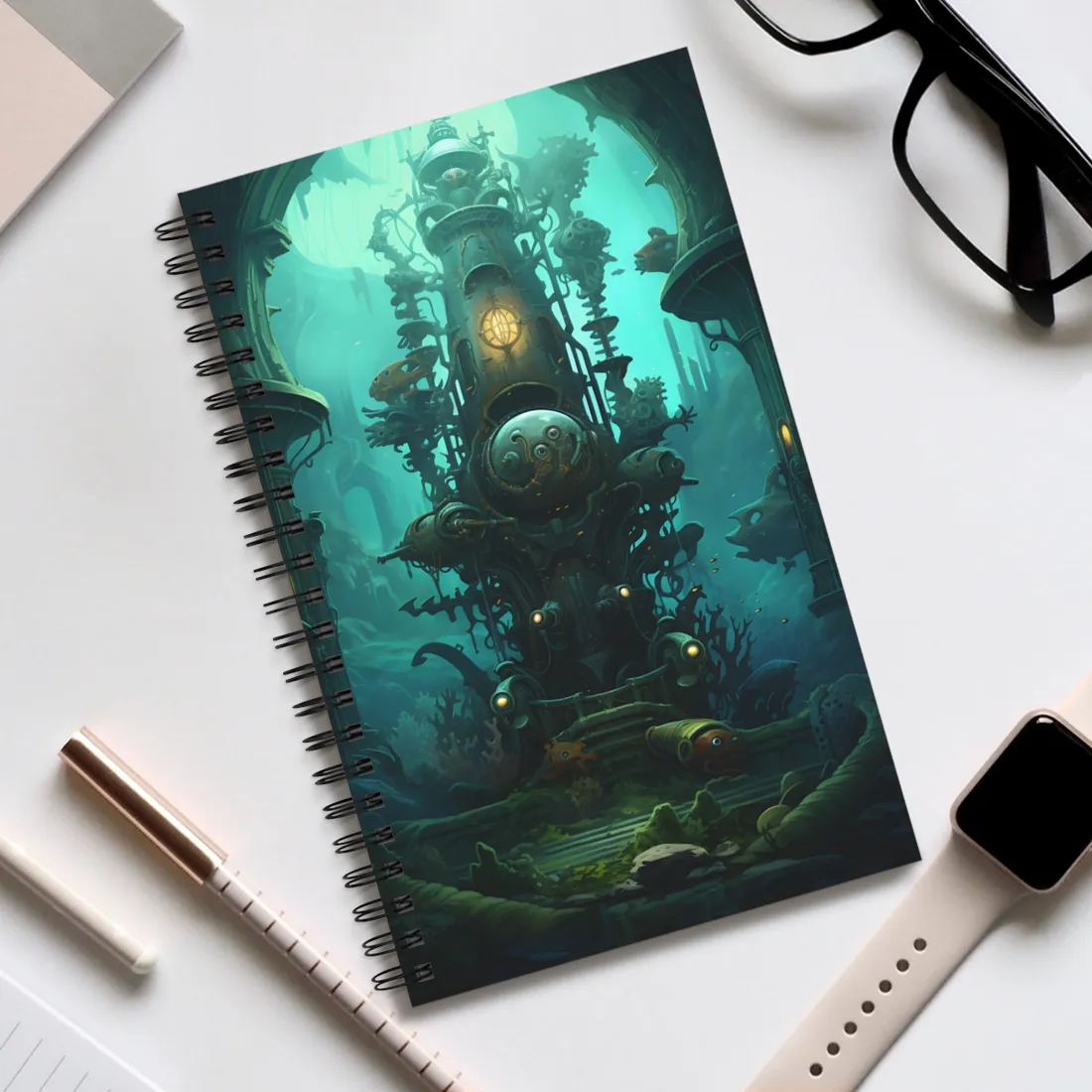 Steampunk Undersea Odyssey: Captain Nemo's Voyage - Spiral Notebook