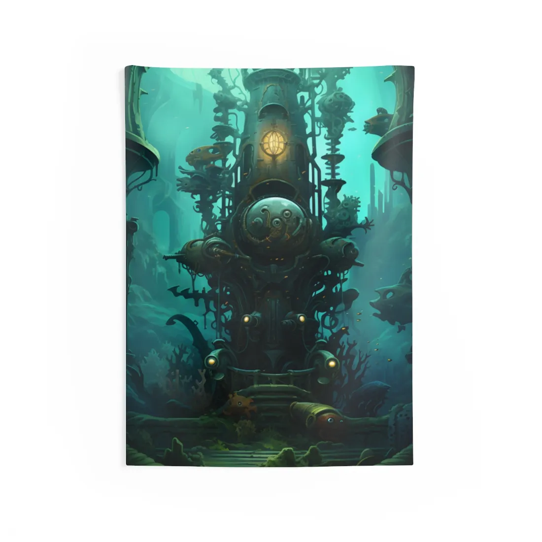Steampunk Undersea Odyssey: Captain Nemo's Voyage - Wall Tapestry