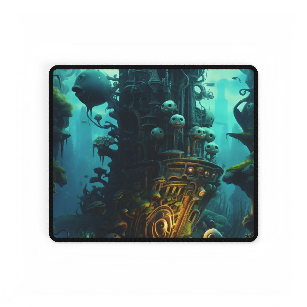 Steampunk Undersea Odyssey: Captain Nemo's Mechanical Voyage - Desk Mat